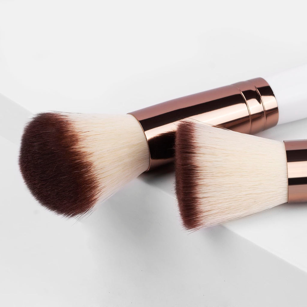 Real Perfection Makeup Brush Set 16 Pcs with 1 Eyebrow Razor Premium Synthetic Foundation Powder Concealers Eyeshadow Blush Makeup Brushes Make up Brushes Kit (Pink)