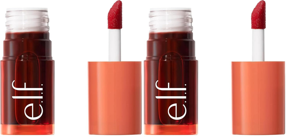 e.l.f. Sheer For It Blush Tint, Multi-Use, Long-Lasting Lip & Cheek Makeup, Creates A Natural Flush Finish, Vegan & Cruelty-Free, Plums Up