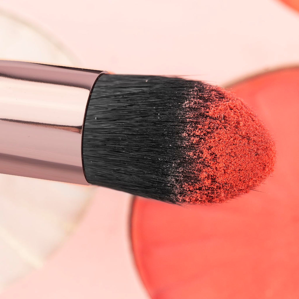 Real Perfection Makeup Brush Set 16 Pcs with 1 Eyebrow Razor Premium Synthetic Foundation Powder Concealers Eyeshadow Blush Makeup Brushes Make up Brushes Kit (Pink)