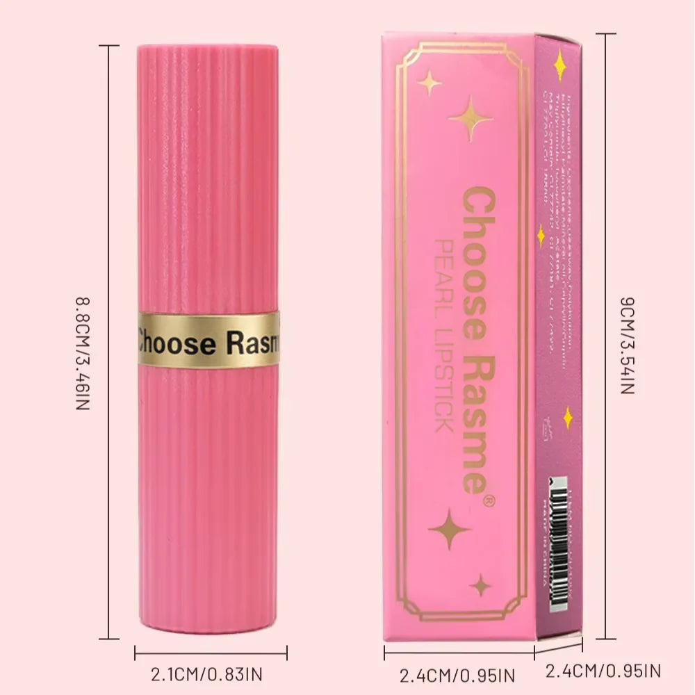 Pearlescent Pink Glitter Velvet Lipstick Metallic Waterproof Long Lasting Matte Shimmer Diamond Lipstick Women Makeup Cosmetic